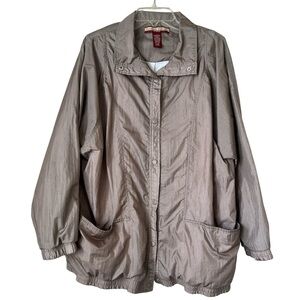 Tudor Court by Haband XL Vintage-Feel Windbreaker Anorak Jacket